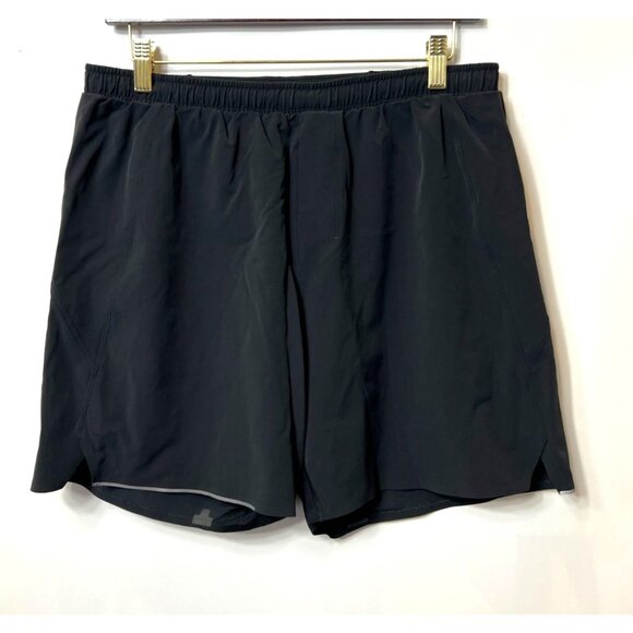 Lululemon Surge Short Linerless 7" Grid Lines Deep Coal Black Size Large - Picture 3 of 7